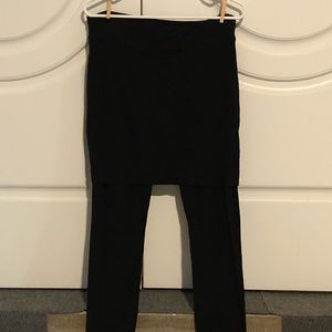 Eileen Fisher yoga pants skirt combo